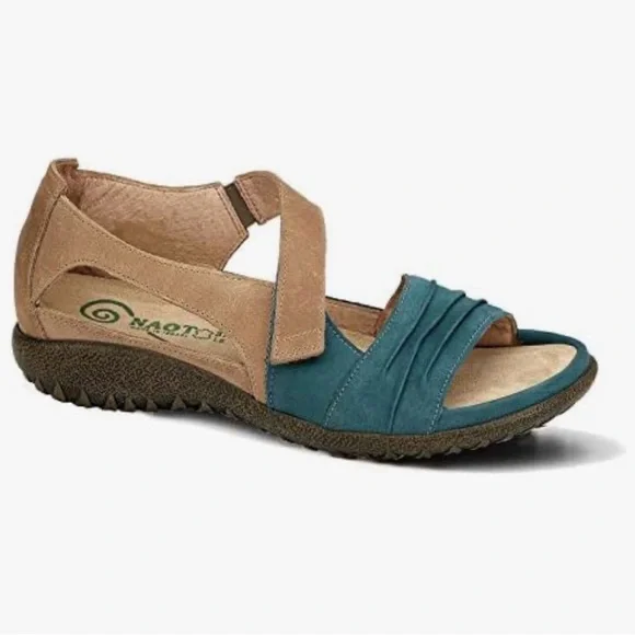 Naot Papaki Teal and Brown Women's Sandals - Picture 7 of 7